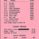 Football schedule 1970 page 2